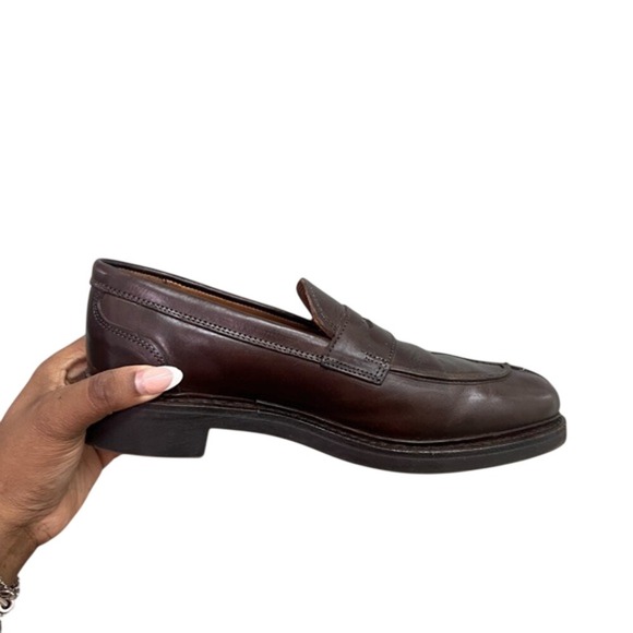 Allen Edmonds Mens Denali Penny Loafer Dark Brown Leather Dress Shoes Size 7 D - Picture 2 of 7
